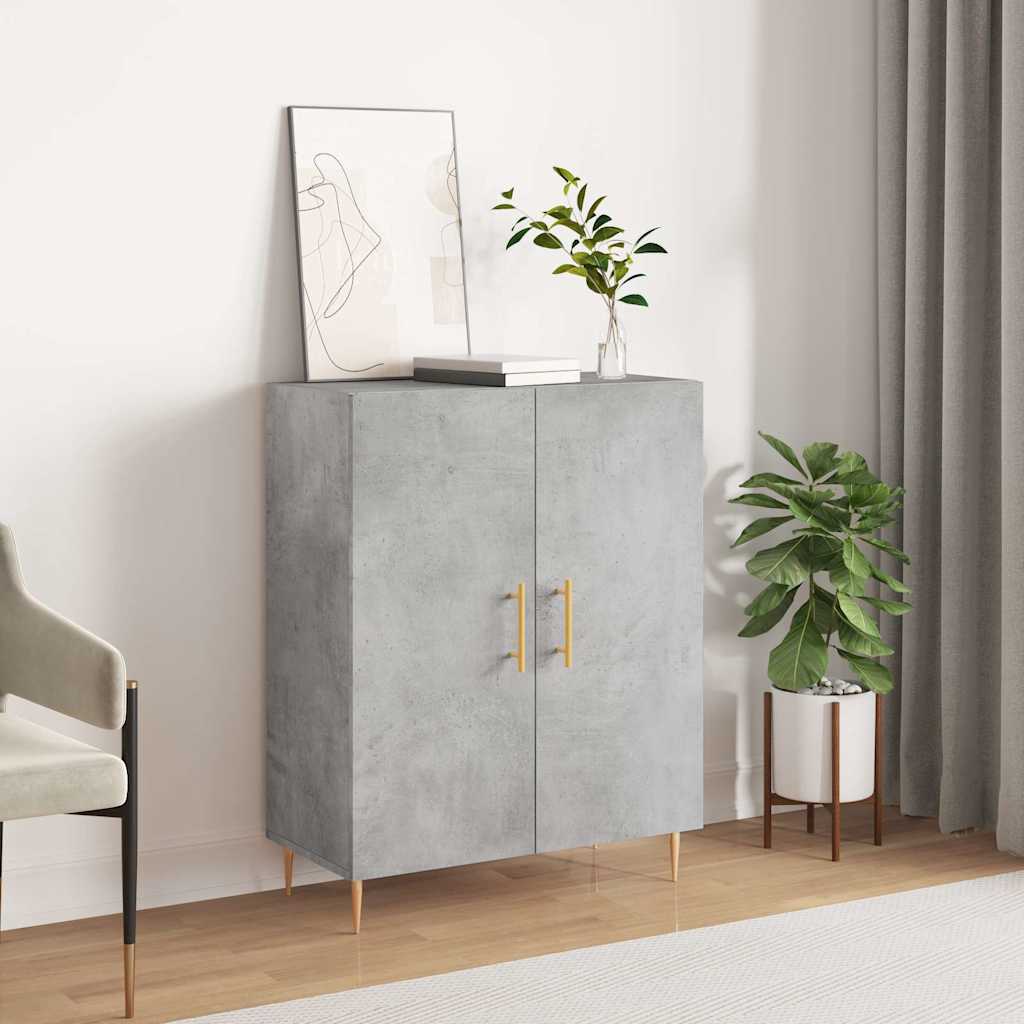 skænk 69,5x34x90 cm konstrueret træ betongrå