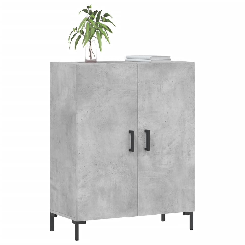 skænk 69,5x34x90 cm konstrueret træ betongrå