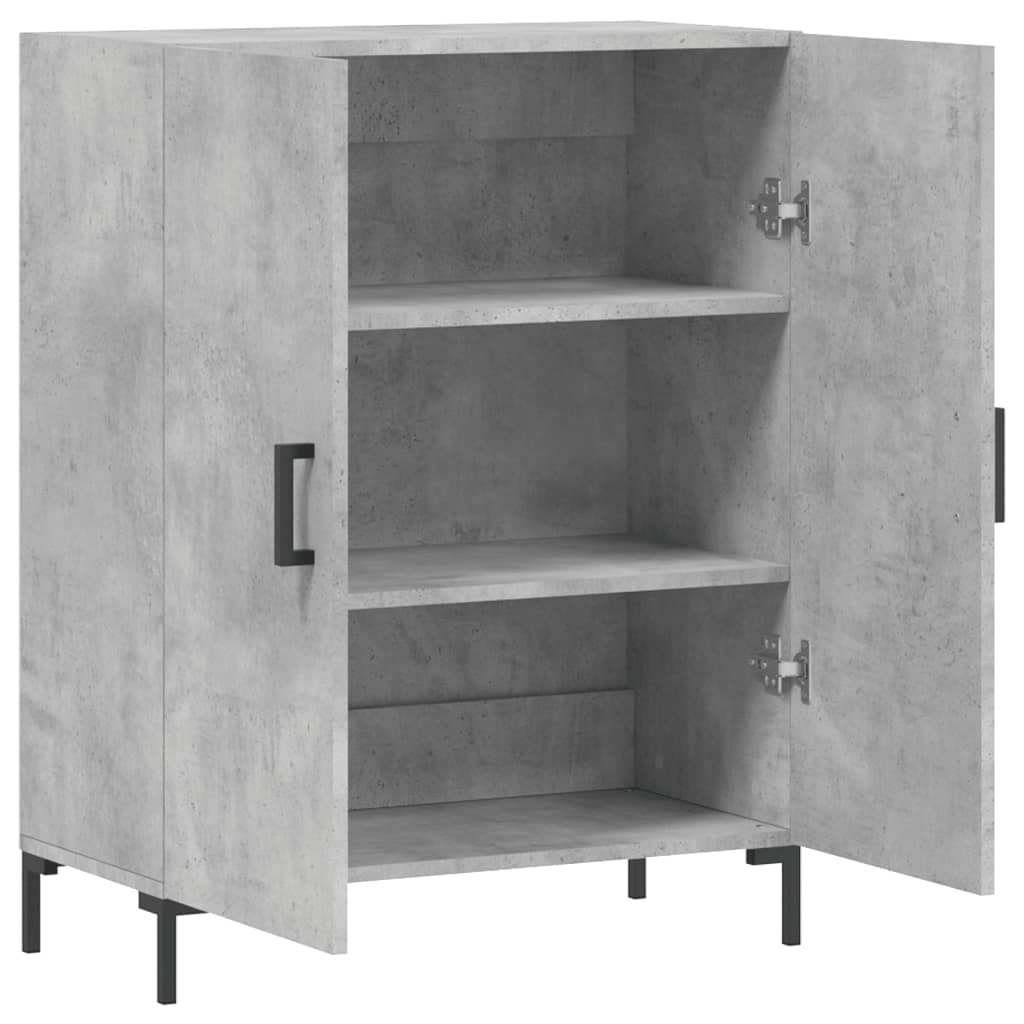 skænk 69,5x34x90 cm konstrueret træ betongrå