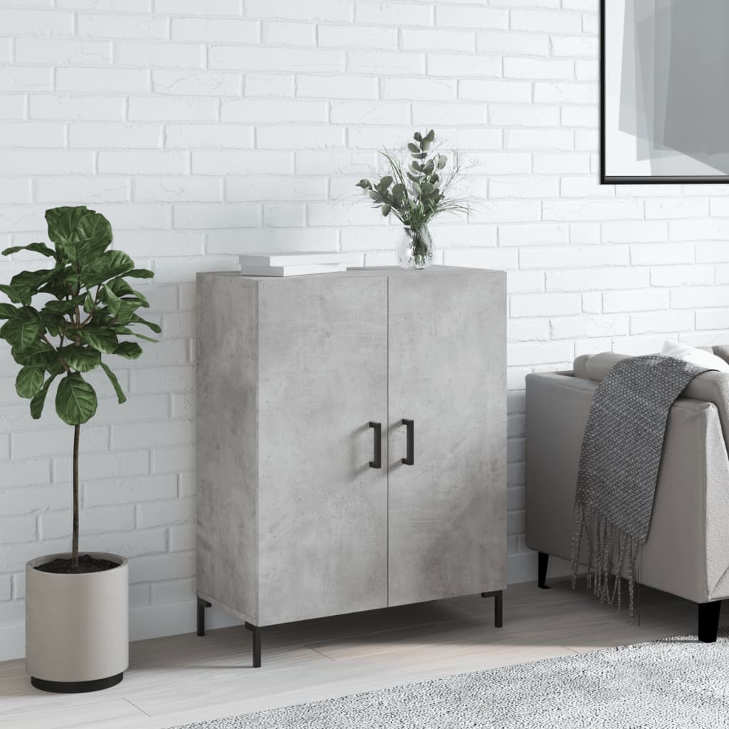 skænk 69,5x34x90 cm konstrueret træ betongrå