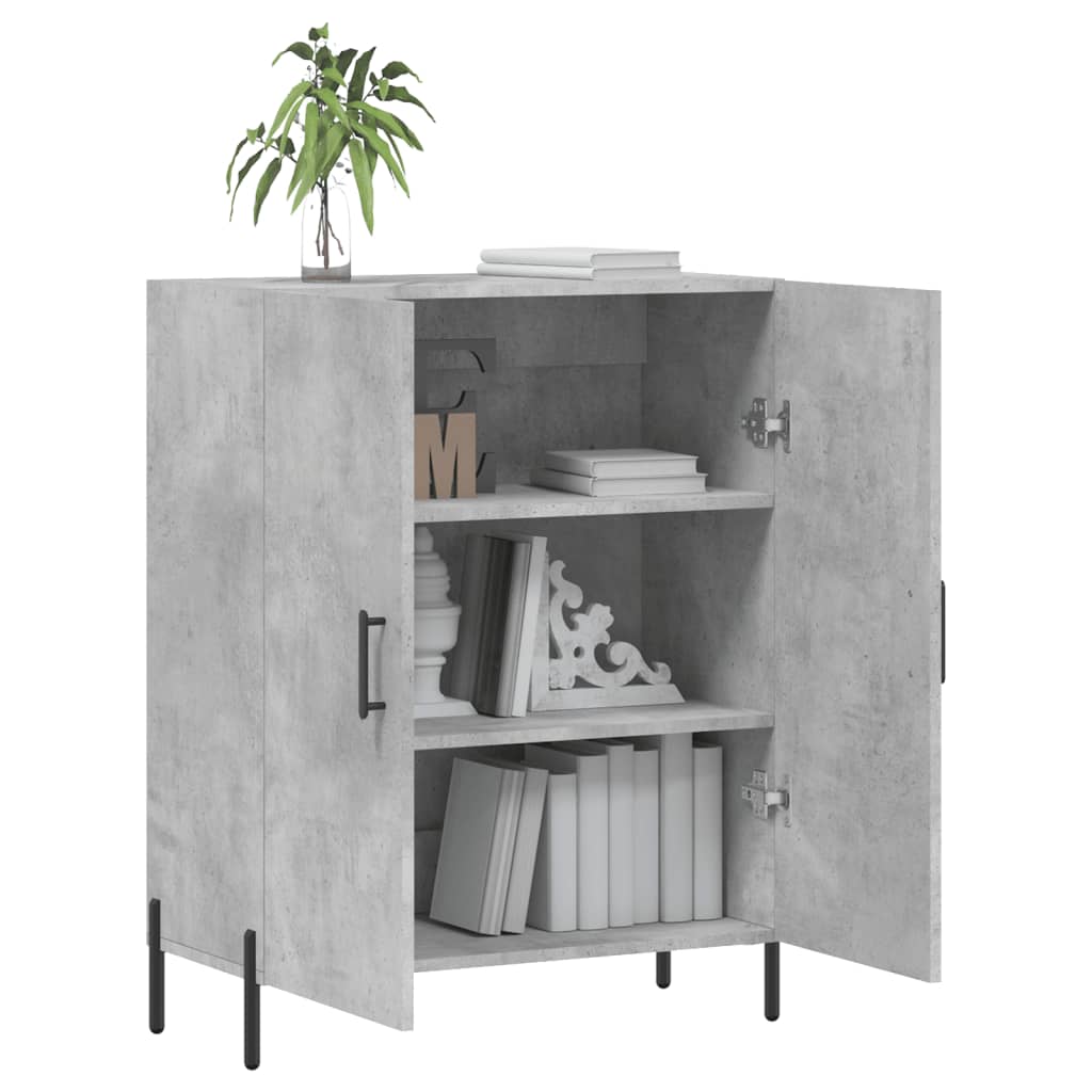 skænk 69,5x34x90 cm konstrueret træ betongrå