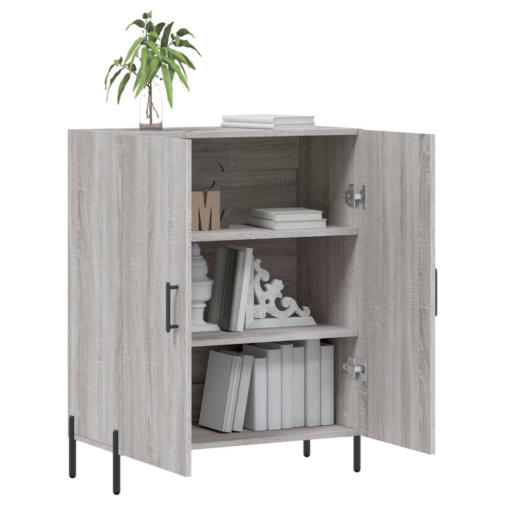 skænk 69,5x34x90 cm konstrueret træ grå sonoma-eg