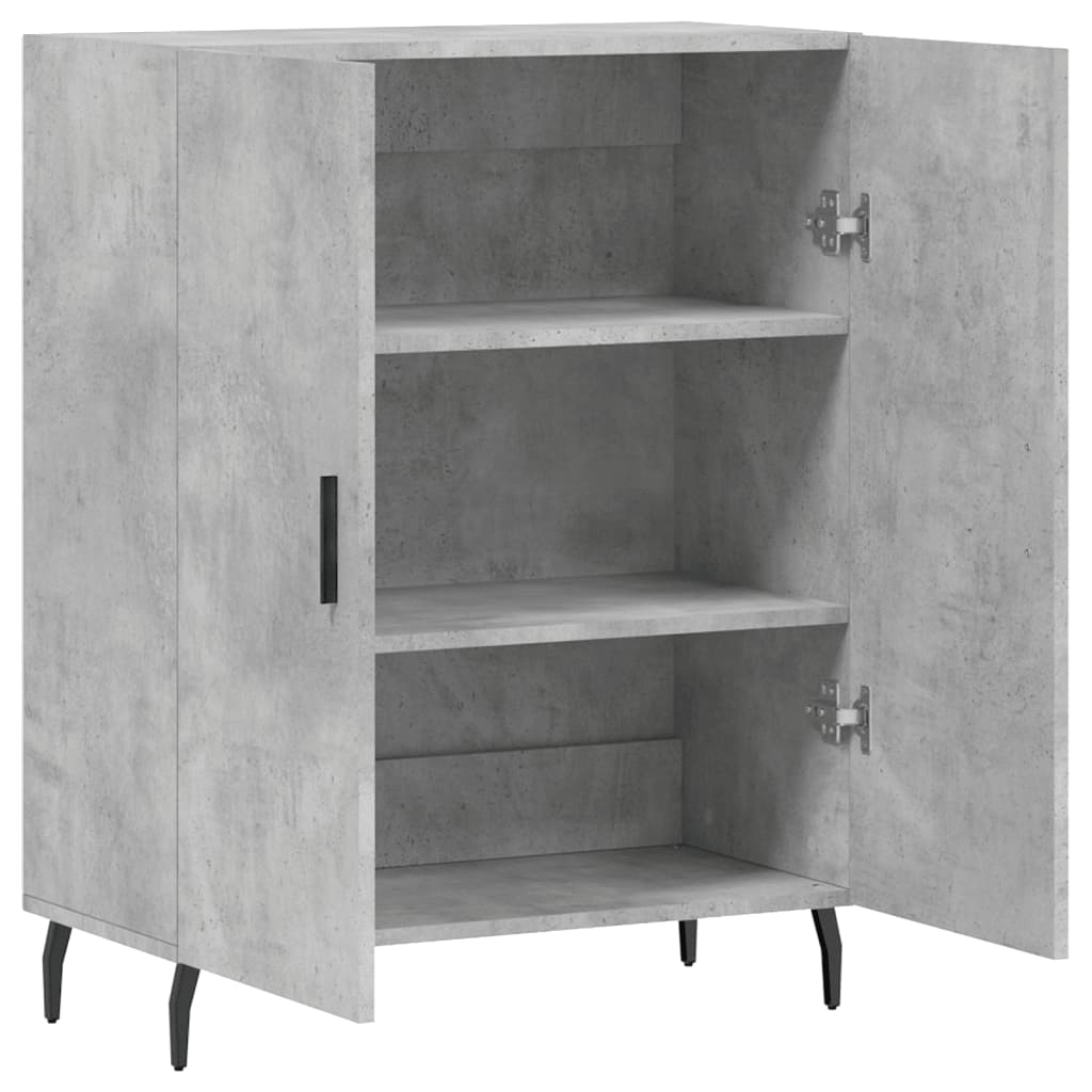 skænk 69,5x34x90 cm konstrueret træ betongrå