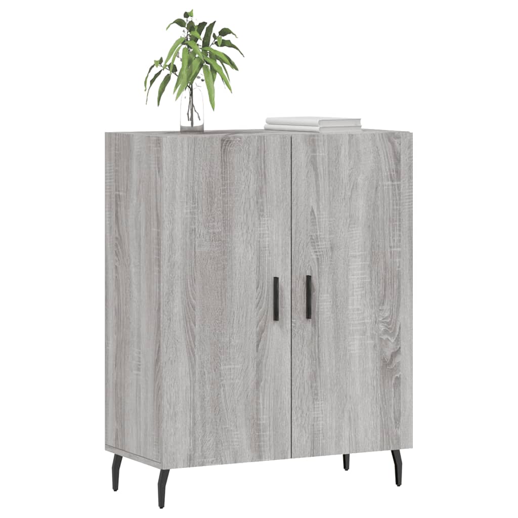 skænk 69,5x34x90 cm konstrueret træ grå sonoma-eg