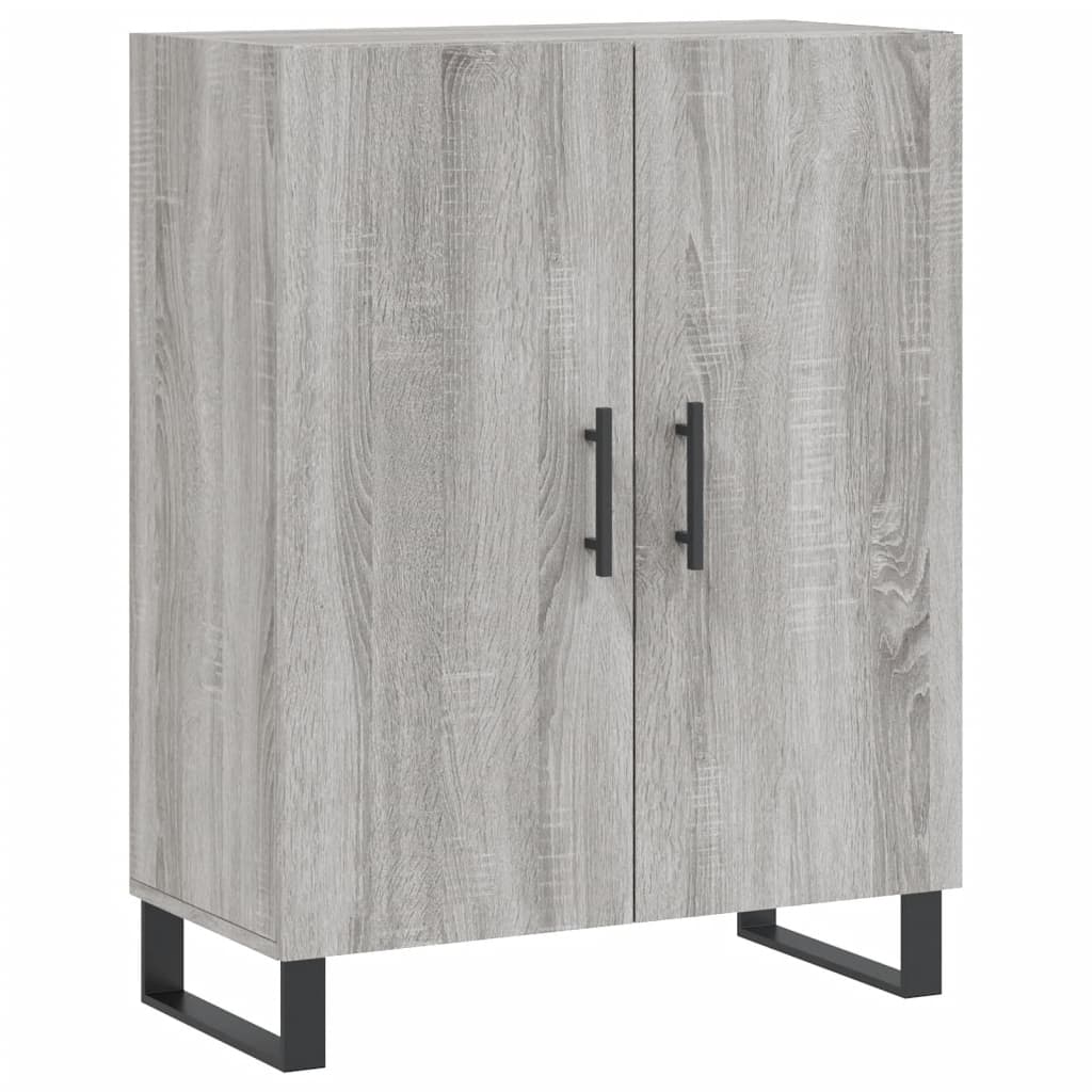 skænk 69,5x34x90 cm konstrueret træ grå sonoma-eg