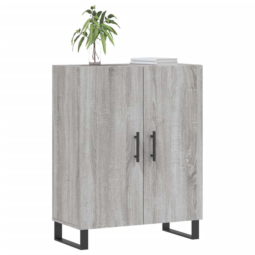 skænk 69,5x34x90 cm konstrueret træ grå sonoma-eg