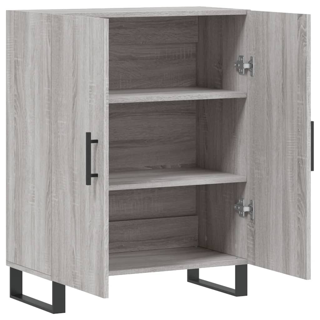 skænk 69,5x34x90 cm konstrueret træ grå sonoma-eg