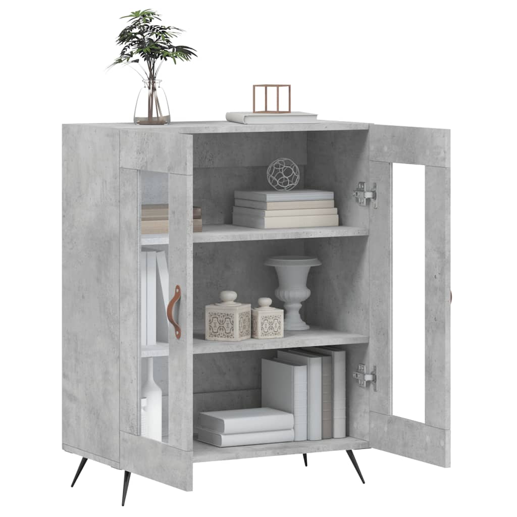 skænk 69,5x34x90 cm konstrueret træ betongrå