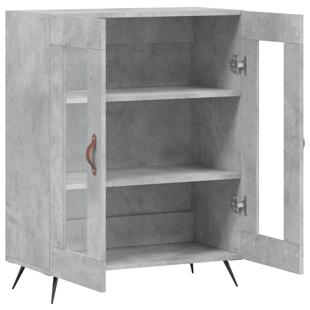 skænk 69,5x34x90 cm konstrueret træ betongrå