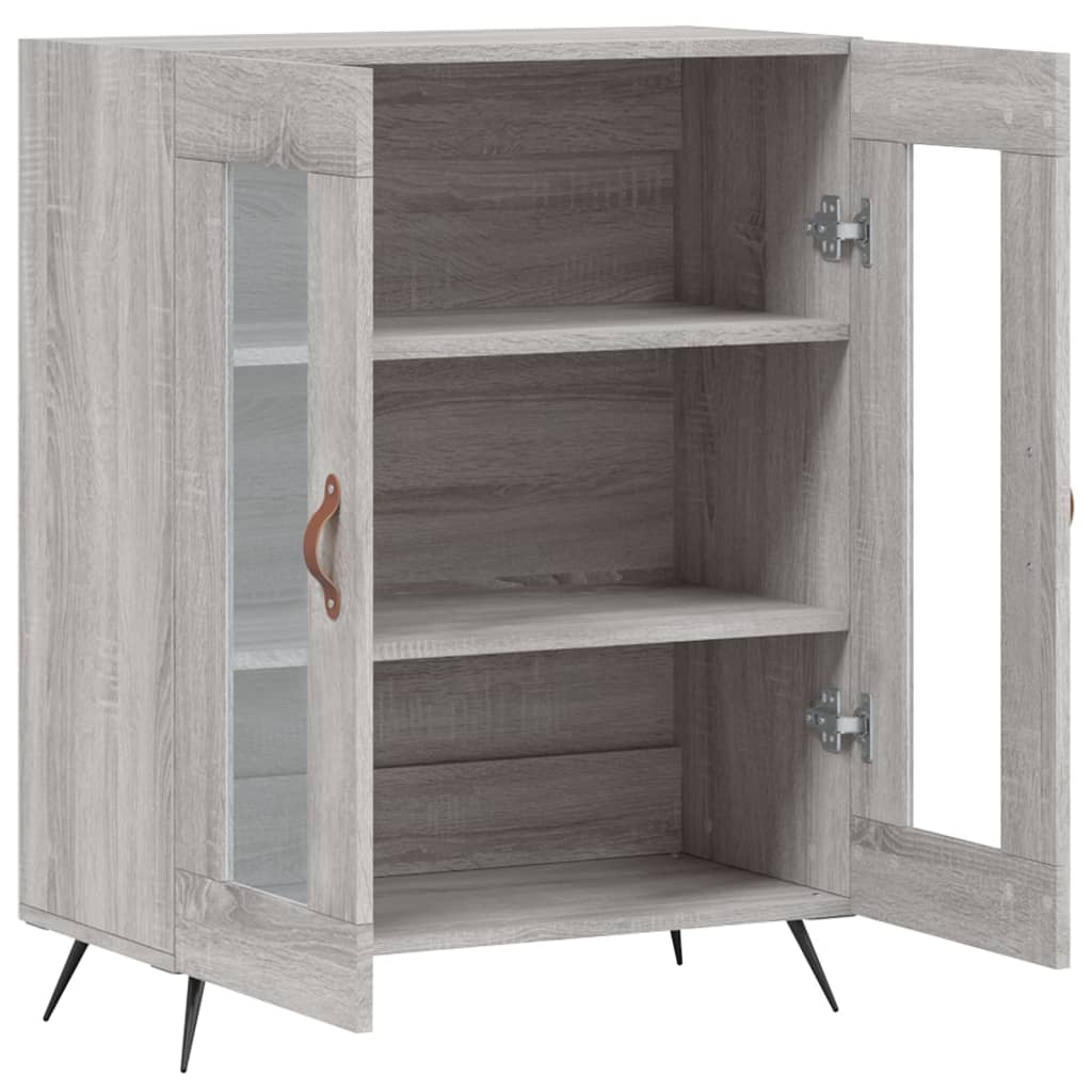skænk 69,5x34x90 cm konstrueret træ grå sonoma-eg