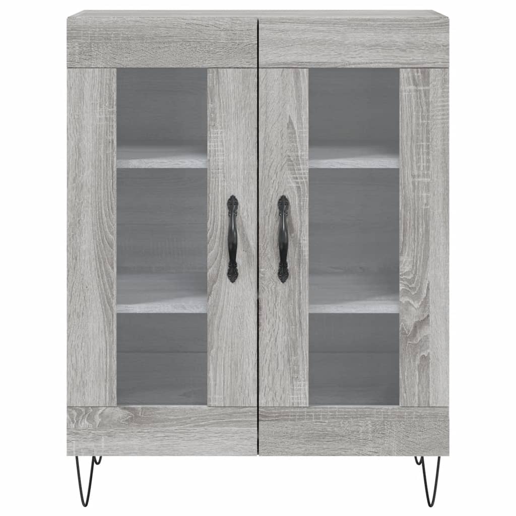 skænk 69,5x34x90 cm konstrueret træ grå sonoma-eg