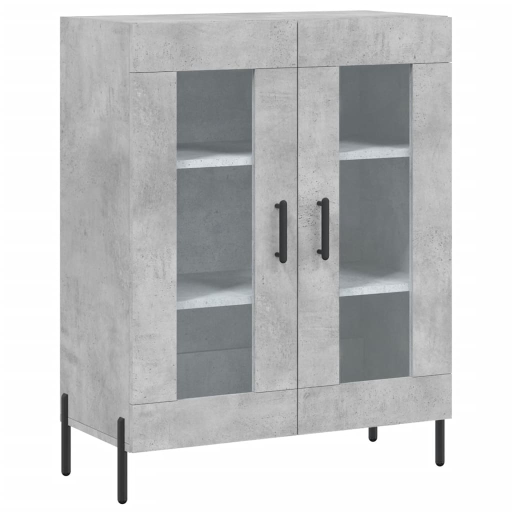skænk 69,5x34x90 cm konstrueret træ betongrå
