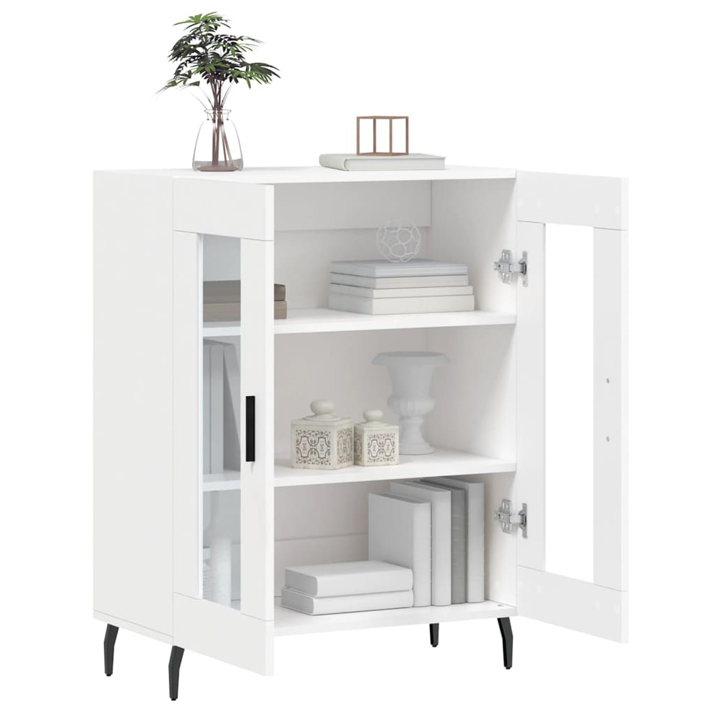 skænk 69,5x34x90 cm konstrueret træ hvid