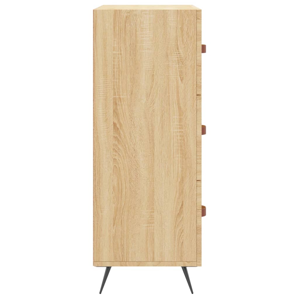 kommode 69,5x34x90 cm konstrueret træ sonoma-eg