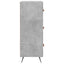 kommode 69,5x34x90 cm konstrueret træ betongrå