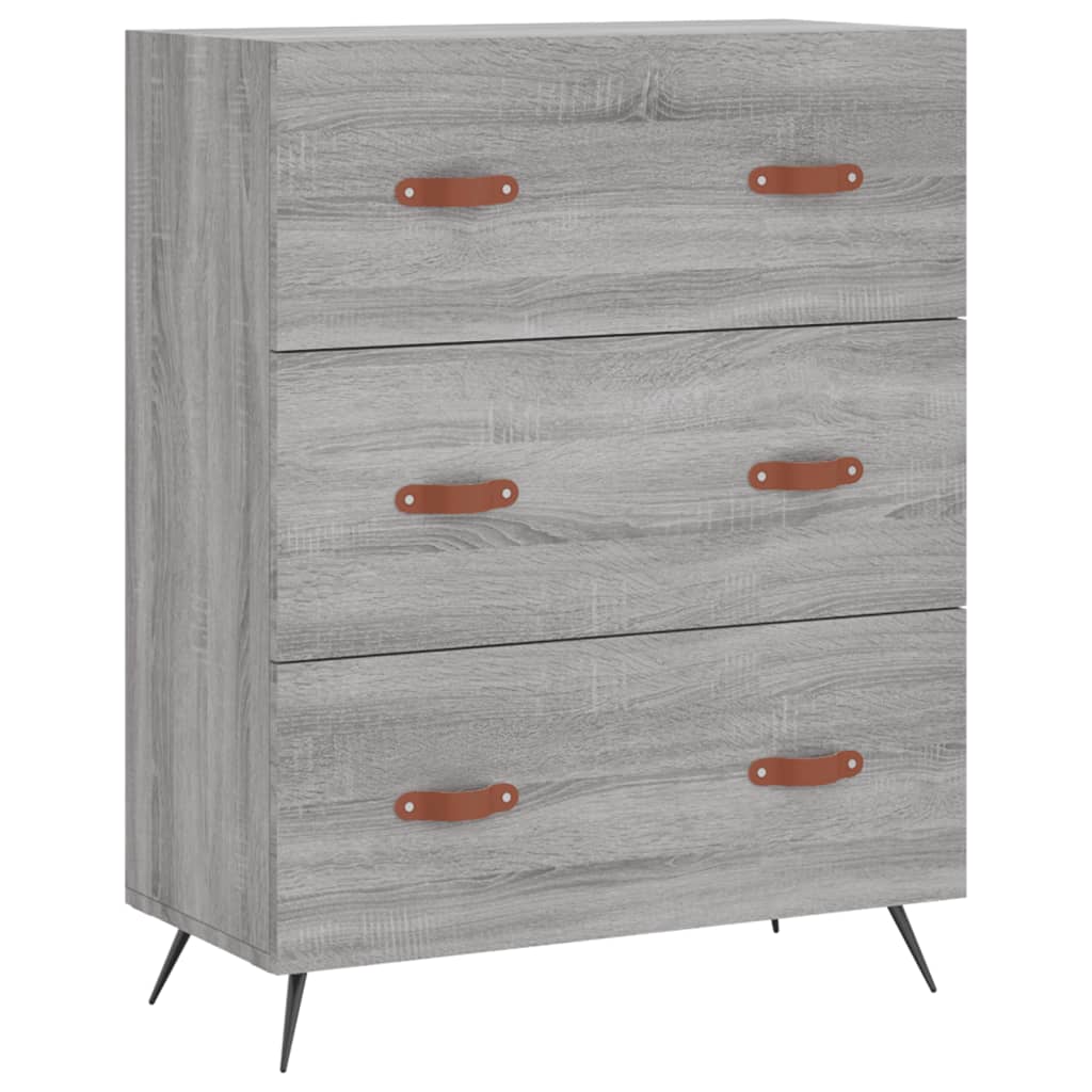 kommode 69,5x34x90 cm konstrueret træ sonoma-eg