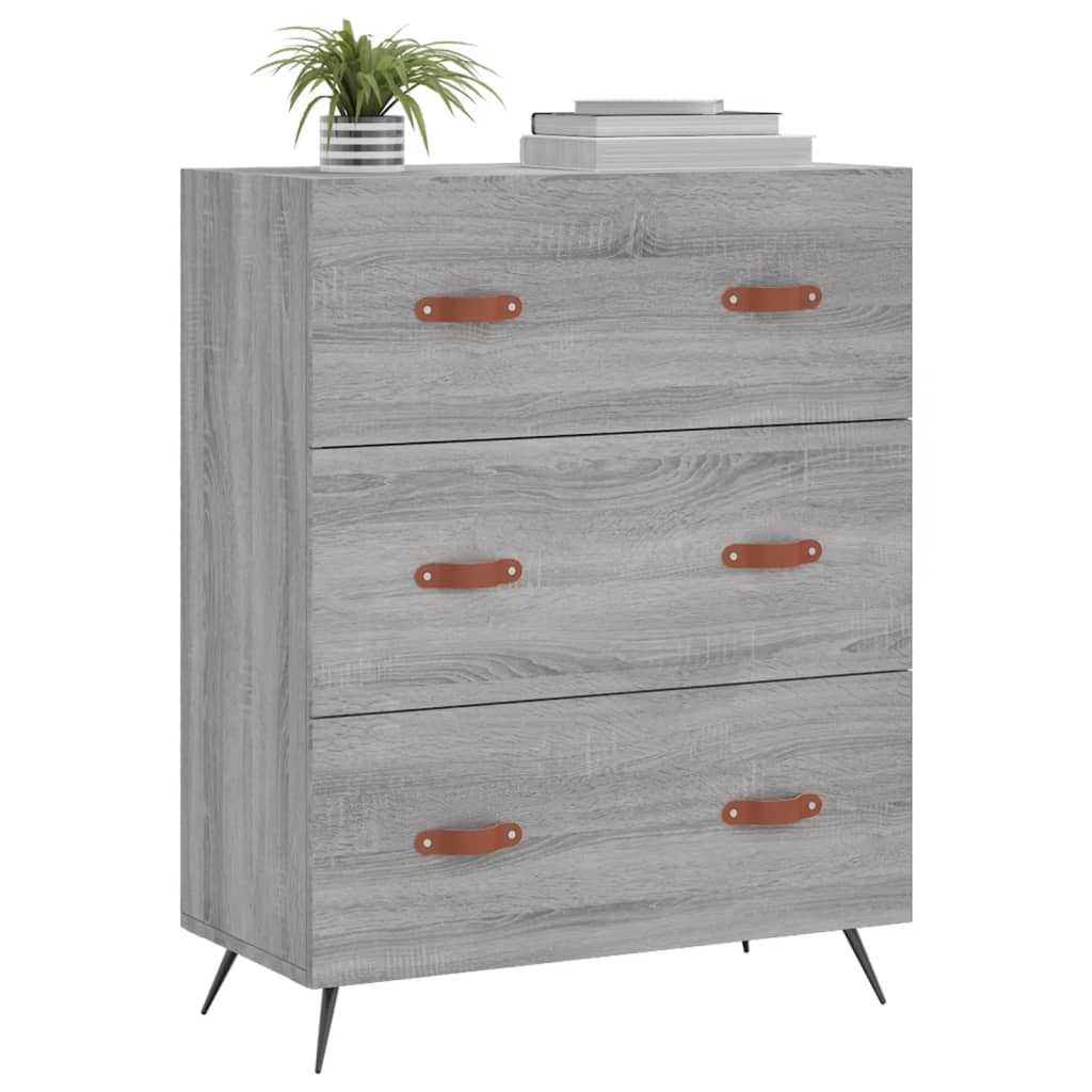 kommode 69,5x34x90 cm konstrueret træ sonoma-eg