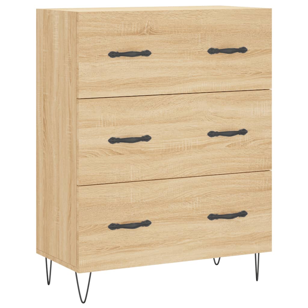 skænk 69,5x34x90 cm konstrueret træ sonoma-eg