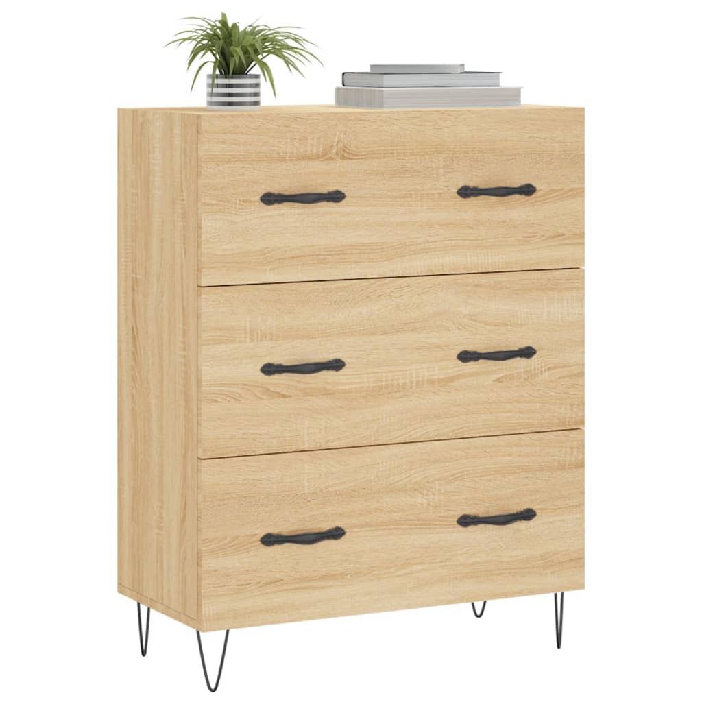 skænk 69,5x34x90 cm konstrueret træ sonoma-eg