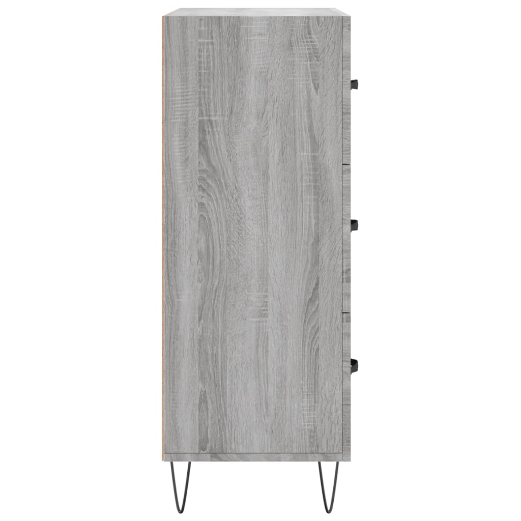 skænk 69,5x34x90 cm konstrueret træ grå sonoma-eg