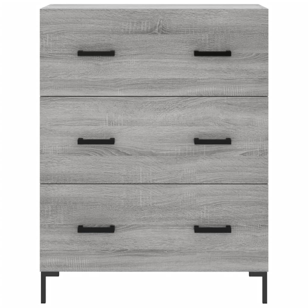 skænk 69,5x34x90 cm konstrueret træ grå sonoma-eg