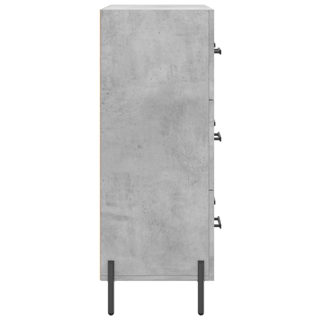 skænk 69,5x34x90 cm konstrueret træ betongrå