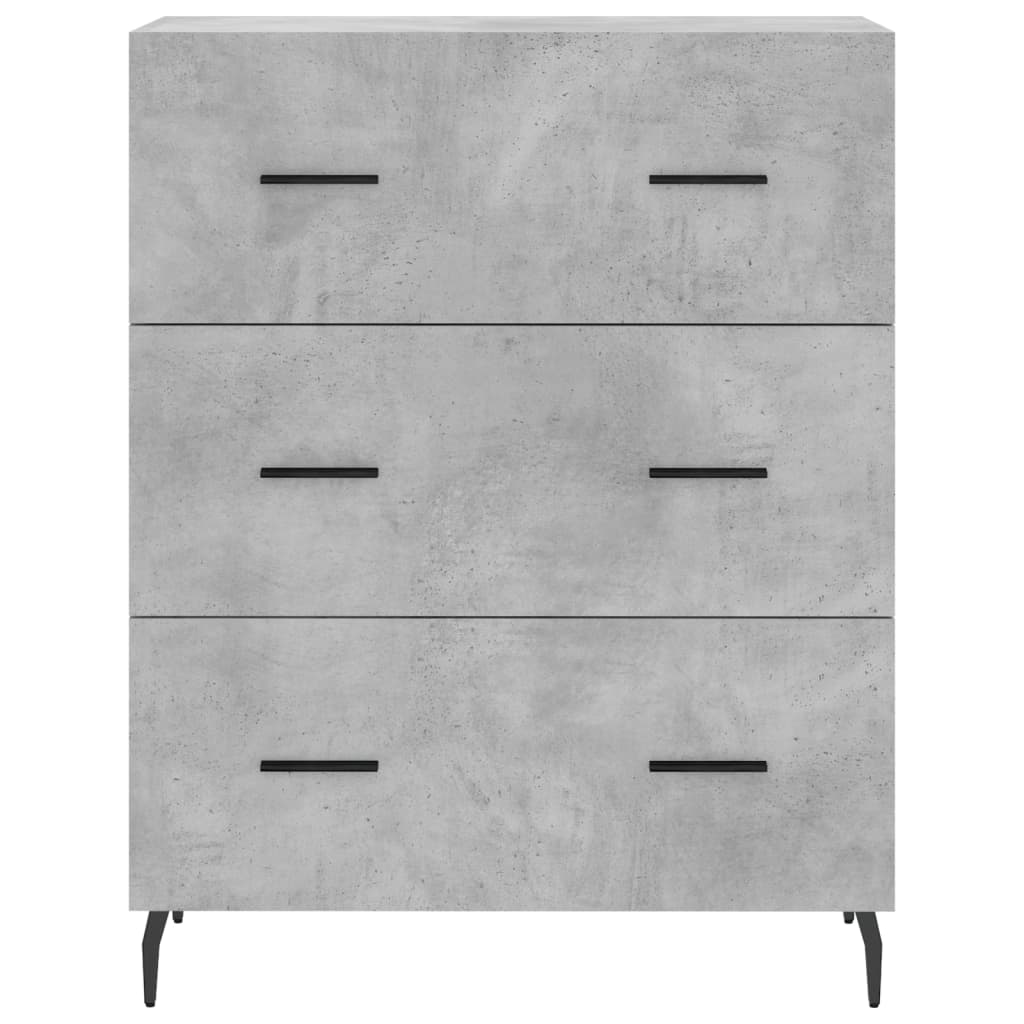 skænk 69,5x34x90 cm konstrueret træ betongrå