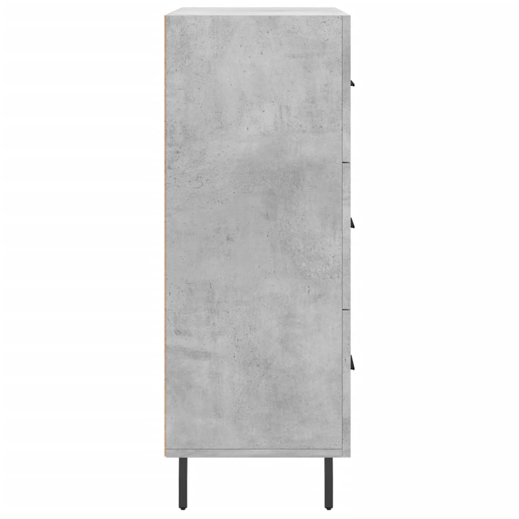 skænk 69,5x34x90 cm konstrueret træ betongrå