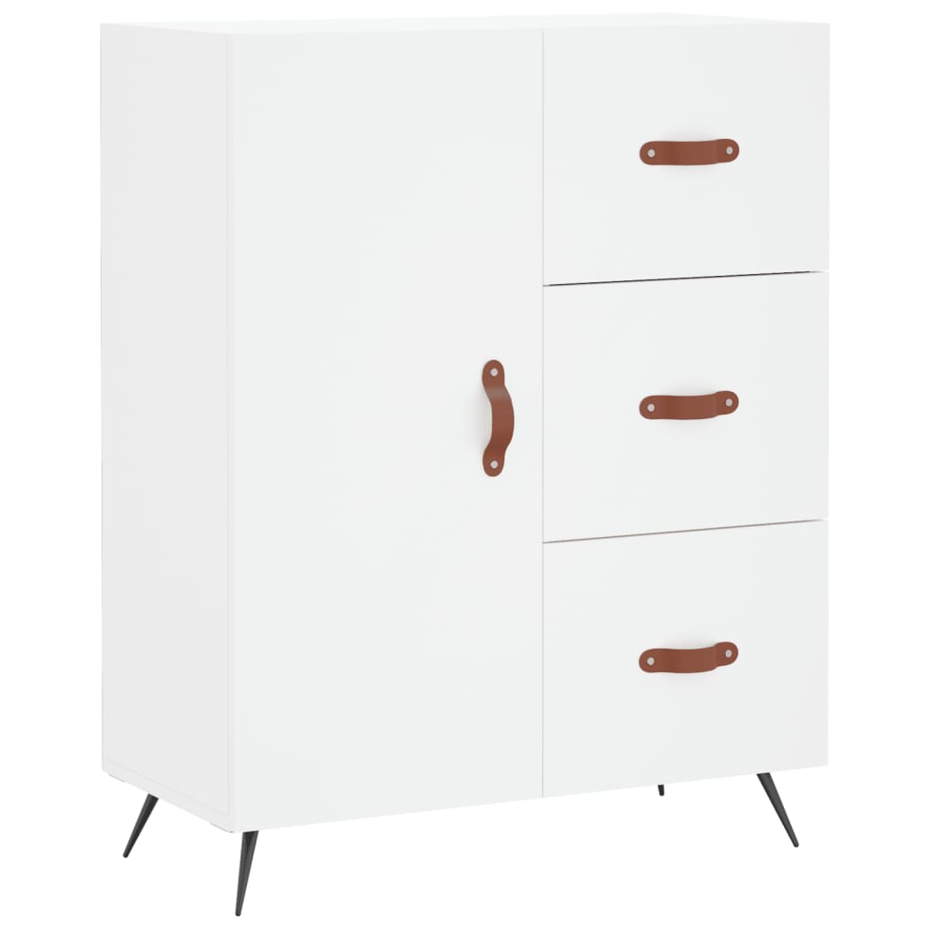 skænk 69,5x34x90 cm konstrueret træ hvid