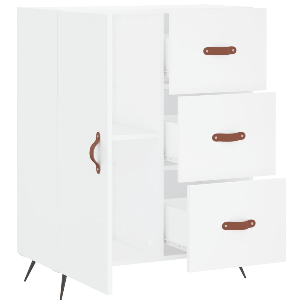 skænk 69,5x34x90 cm konstrueret træ hvid