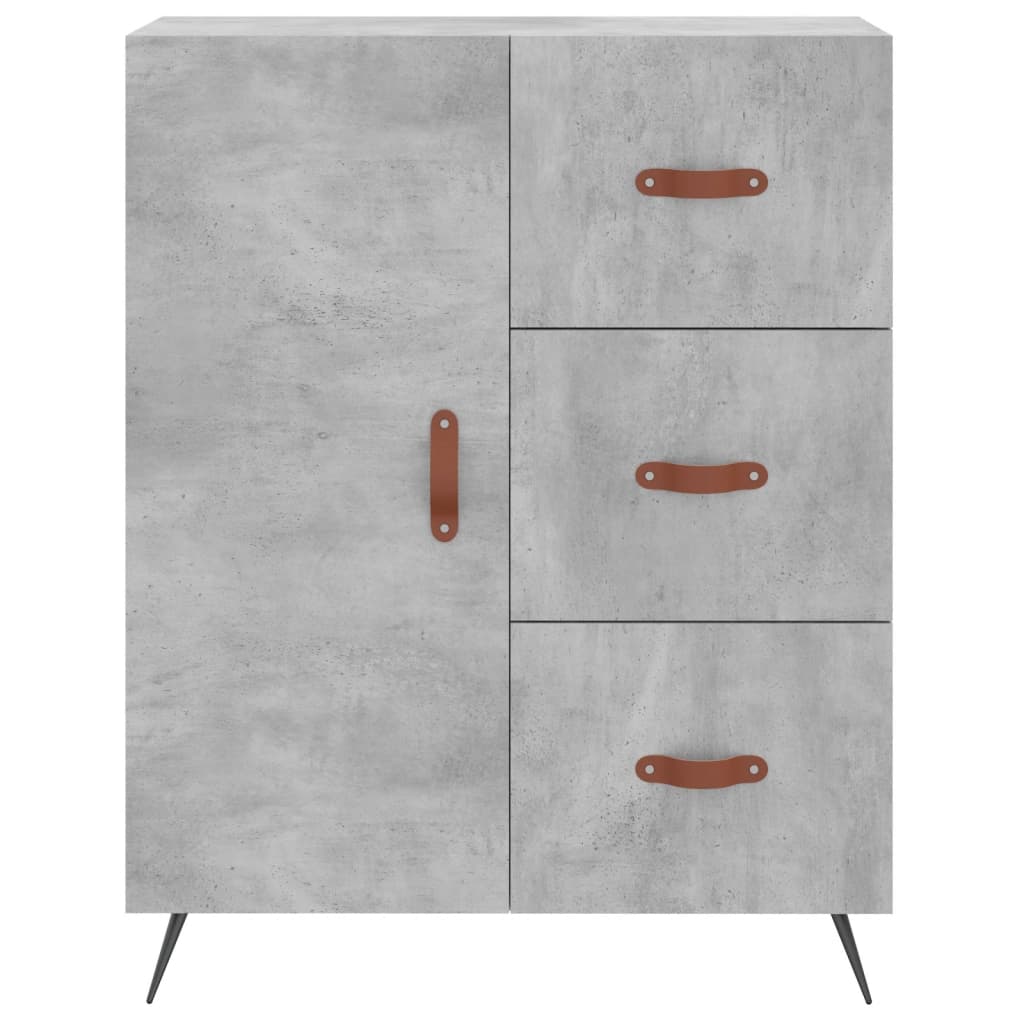 skænk 69,5x34x90 cm konstrueret træ betongrå