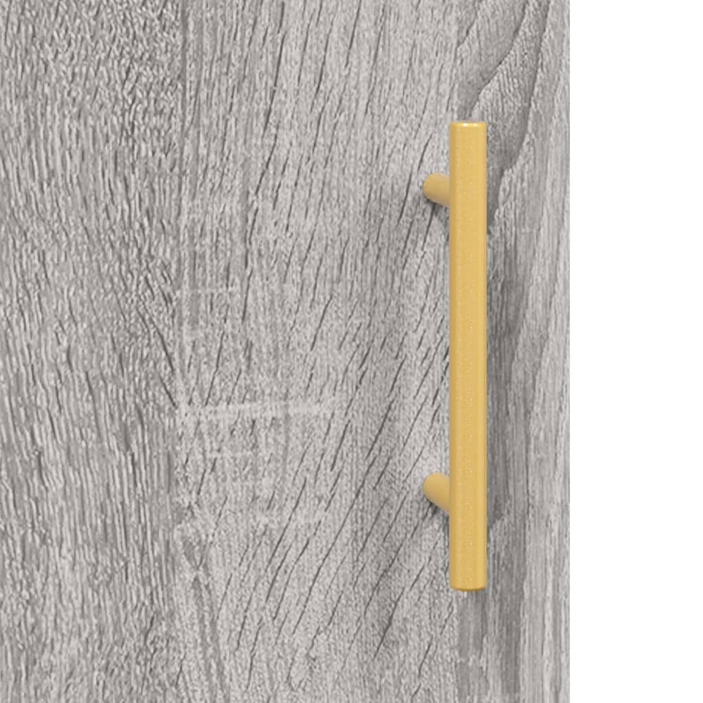 skænk 69,5x34x90 cm konstrueret træ grå sonoma-eg