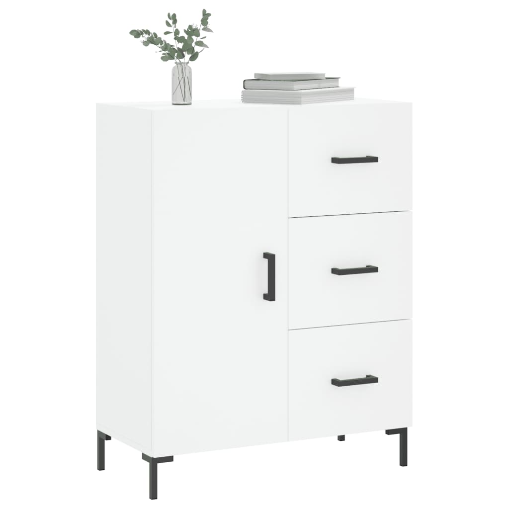 skænk 69,5x34x90 cm konstrueret træ hvid