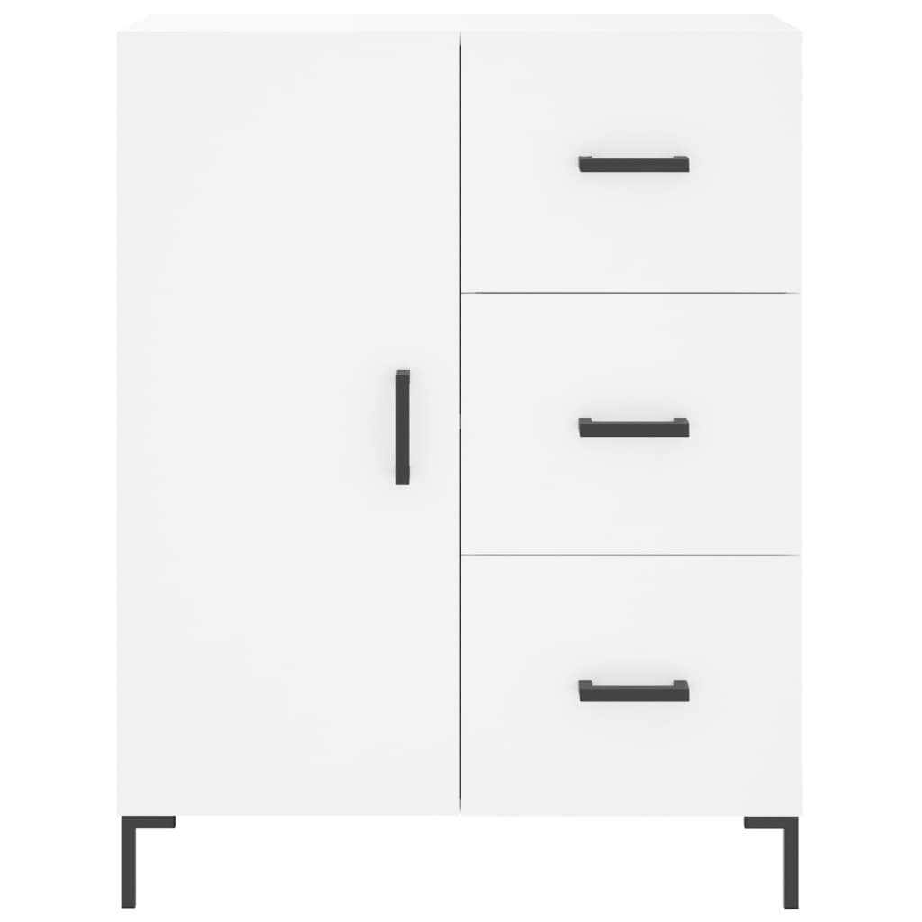 skænk 69,5x34x90 cm konstrueret træ hvid