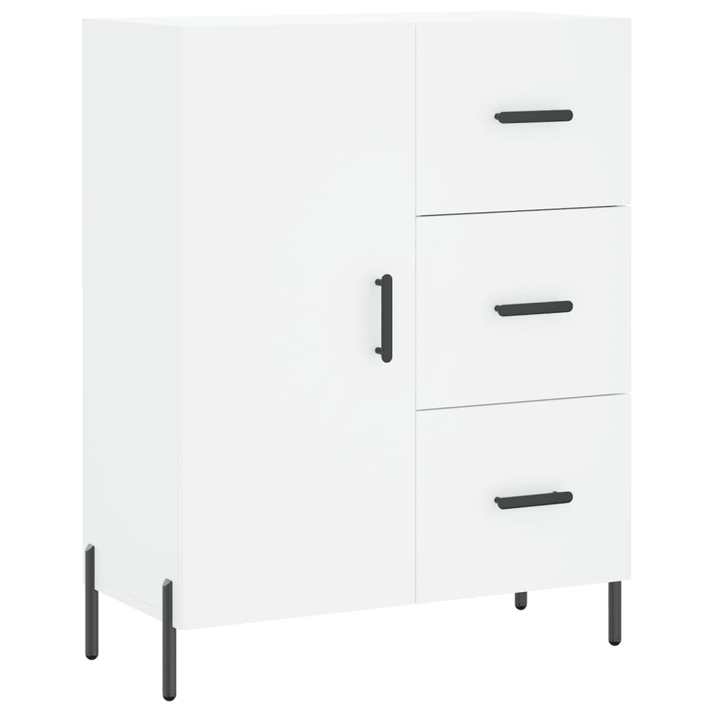 skænk 69,5x34x90 cm konstrueret træ hvid