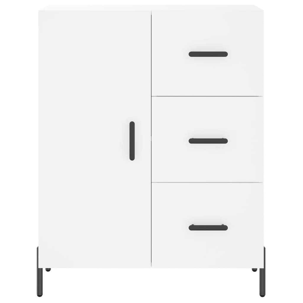 skænk 69,5x34x90 cm konstrueret træ hvid