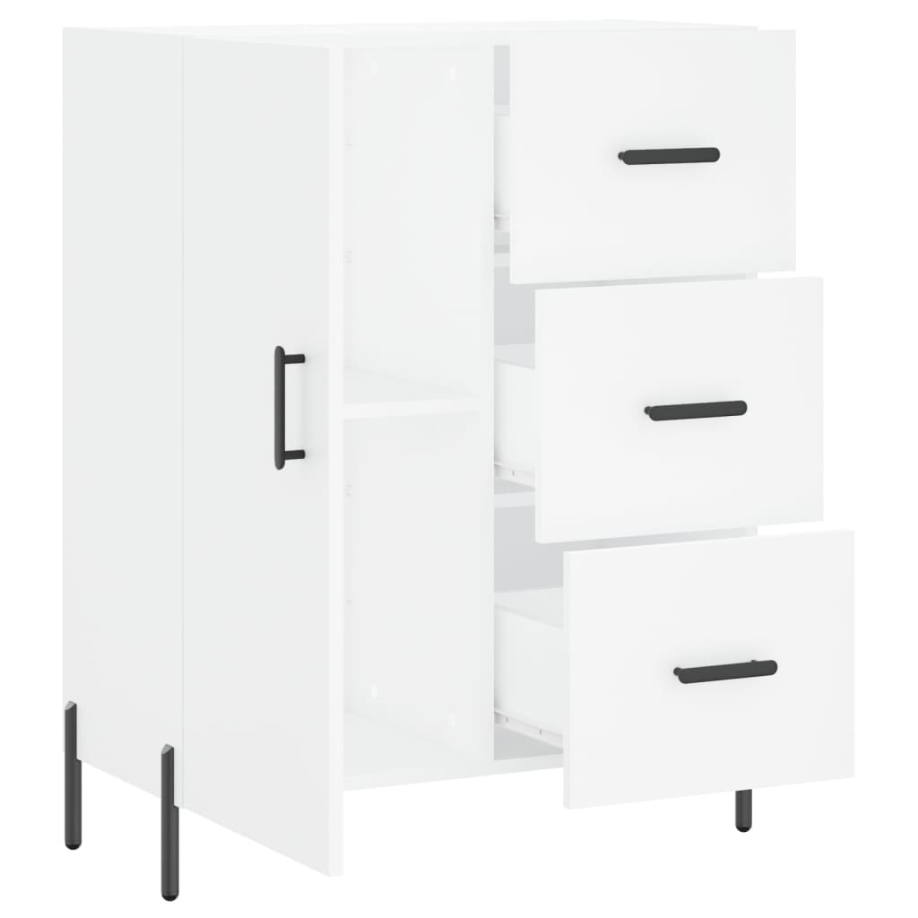 skænk 69,5x34x90 cm konstrueret træ hvid