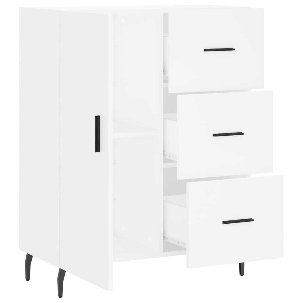 skænk 69,5x34x90 cm konstrueret træ hvid