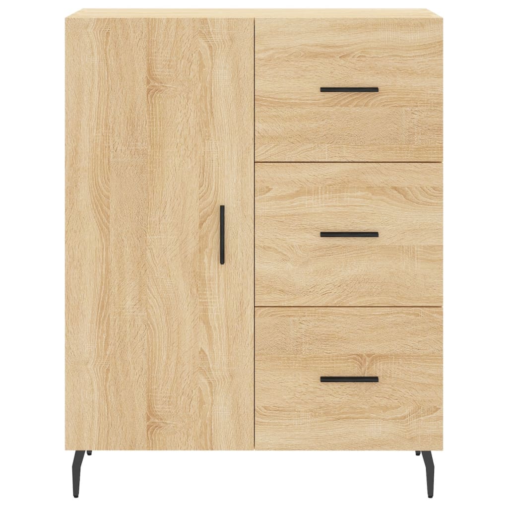 skænk 69,5x34x90 cm konstrueret træ sonoma-eg