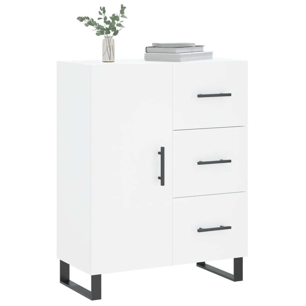 skænk 69,5x34x90 cm konstrueret træ hvid