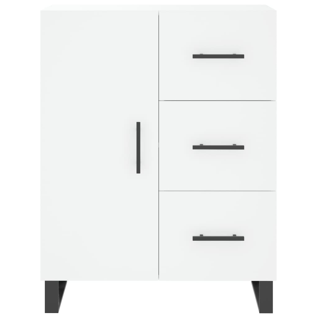 skænk 69,5x34x90 cm konstrueret træ hvid