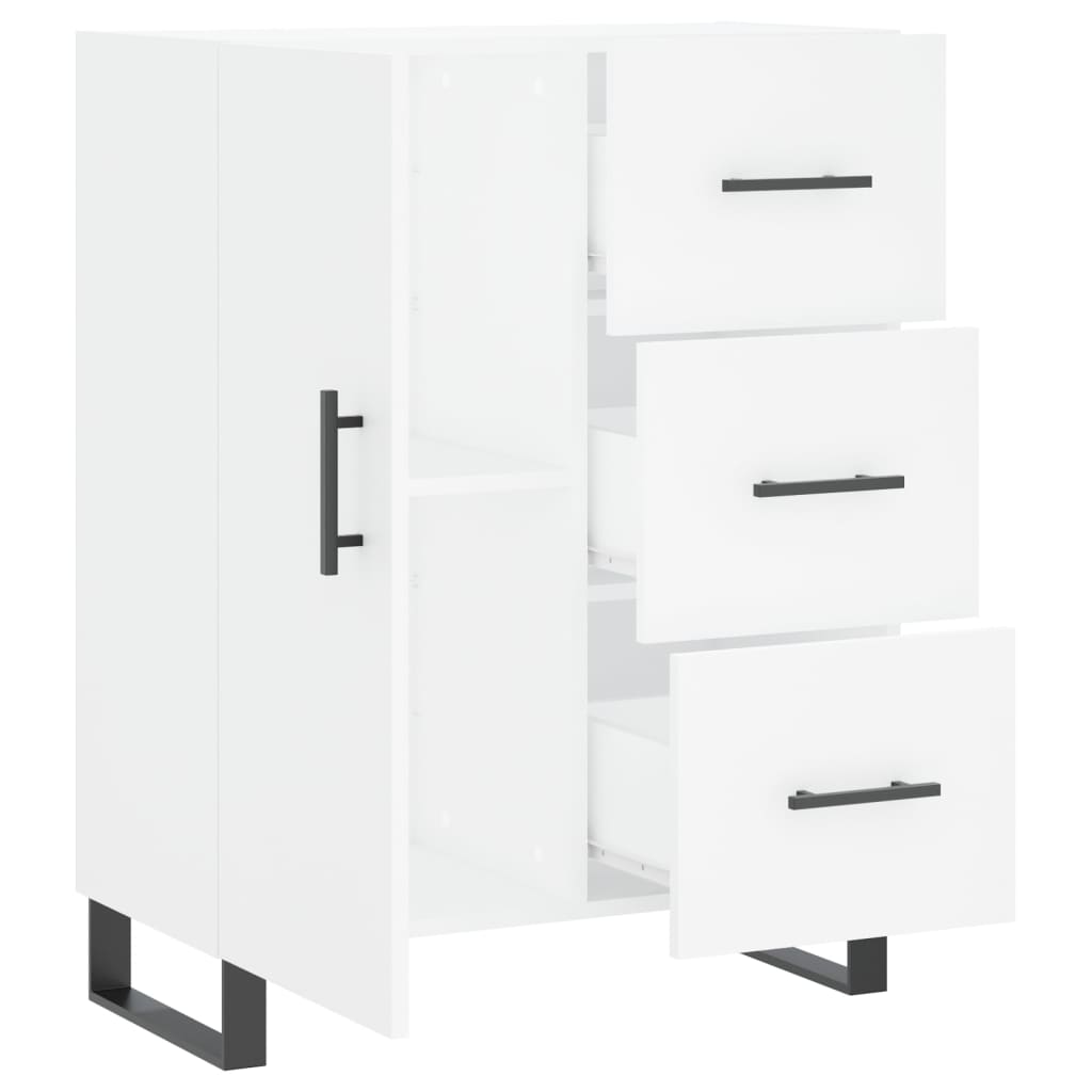 skænk 69,5x34x90 cm konstrueret træ hvid