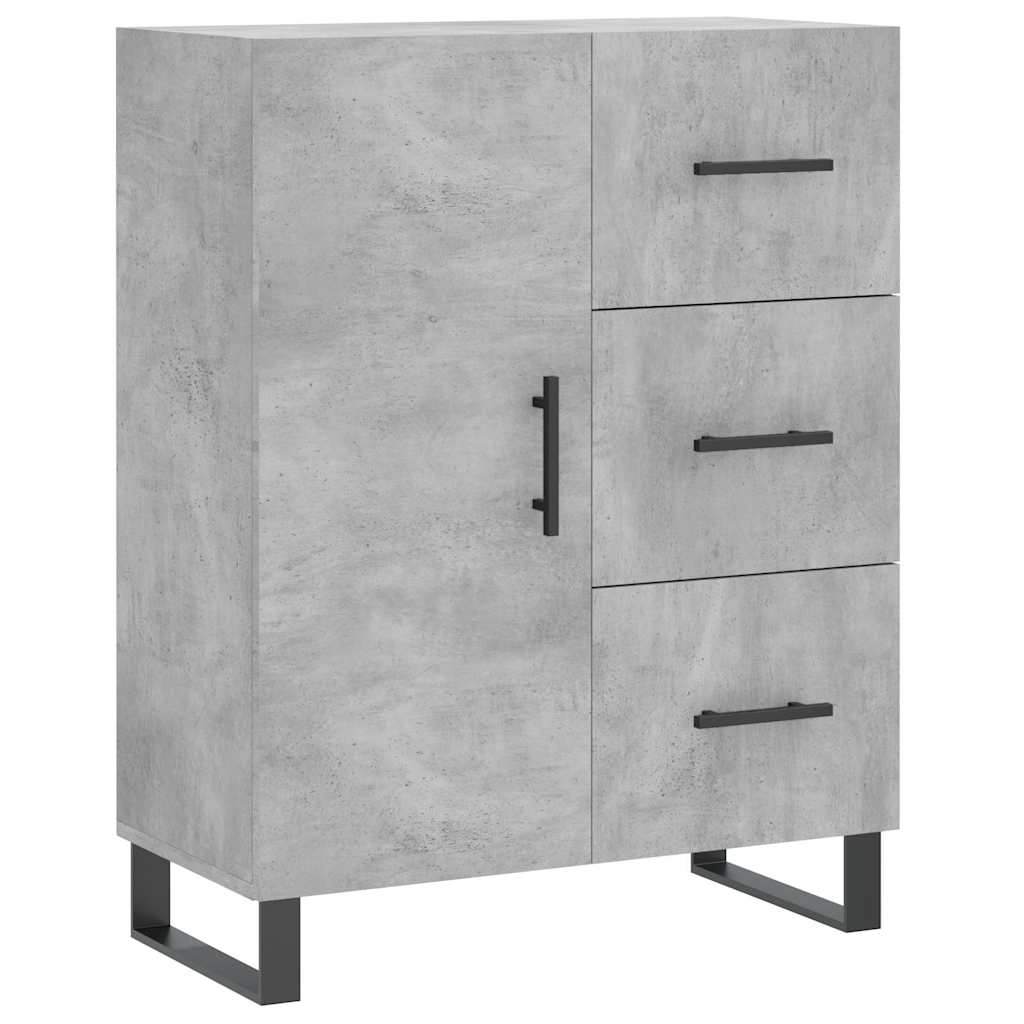 skænk 69,5x34x90 cm konstrueret træ betongrå