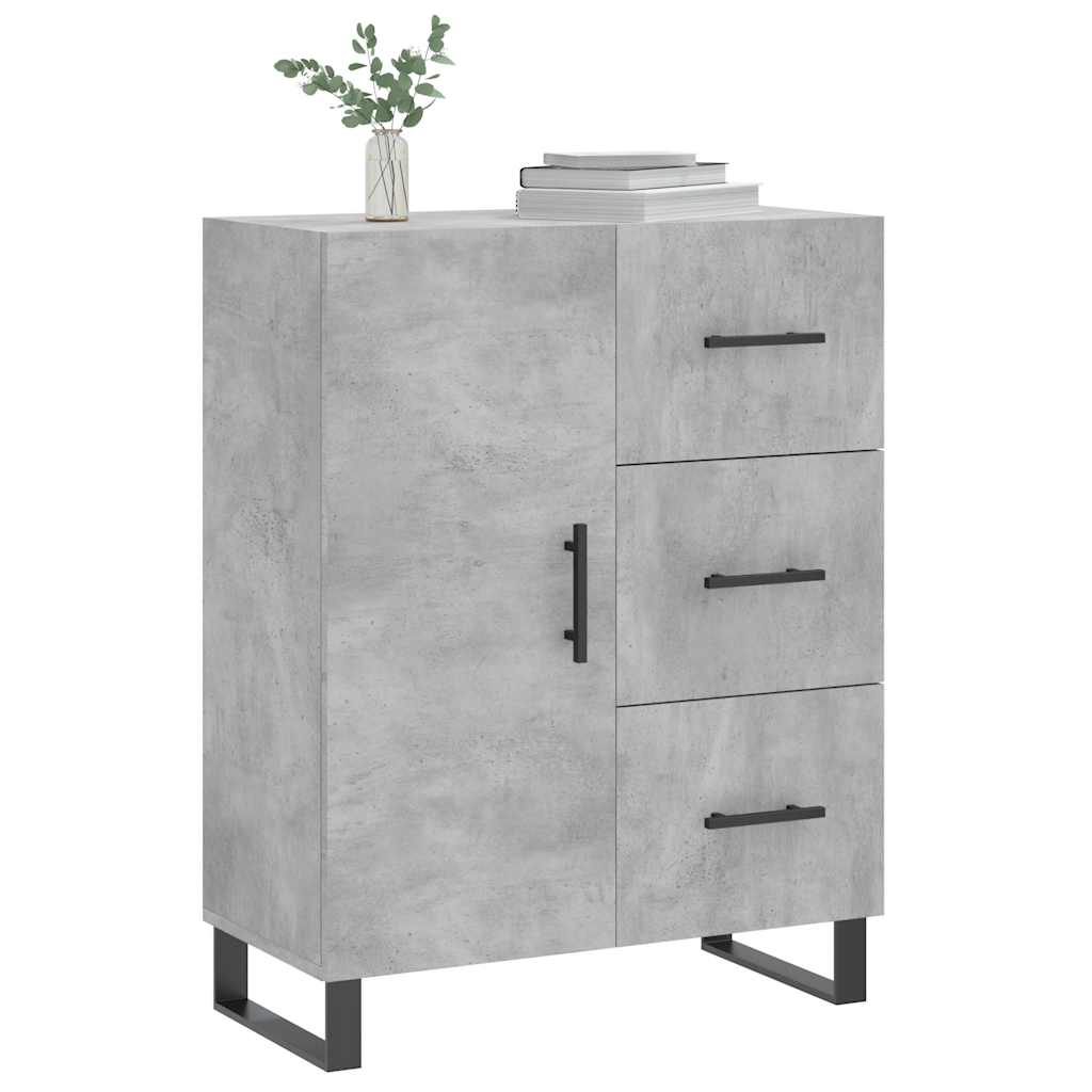 skænk 69,5x34x90 cm konstrueret træ betongrå