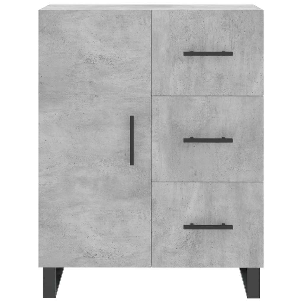 skænk 69,5x34x90 cm konstrueret træ betongrå