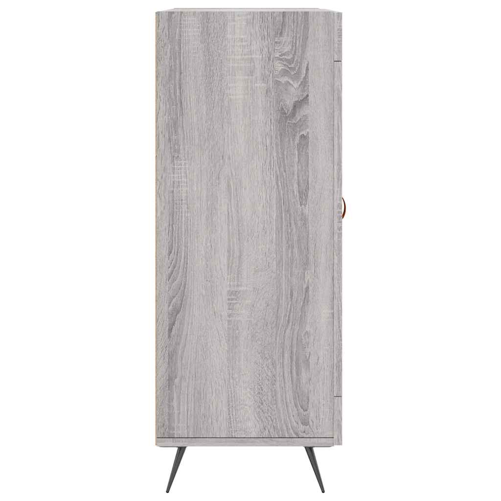 skænk 69,5x34x90 cm konstrueret træ grå sonoma-eg