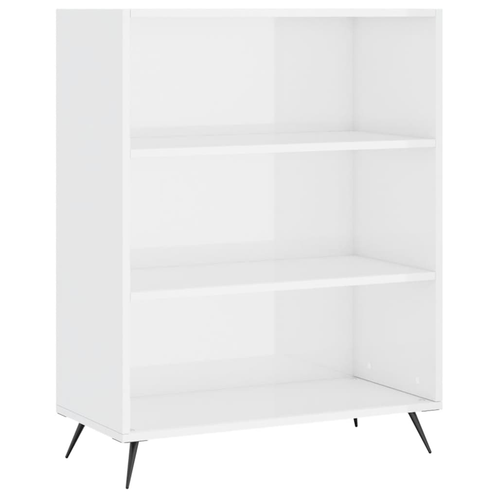 skab 69,5x32,5x90 cm konstrueret træ hvid højglans