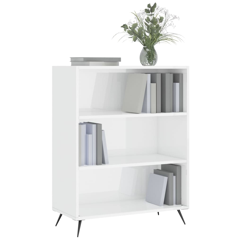 skab 69,5x32,5x90 cm konstrueret træ hvid højglans