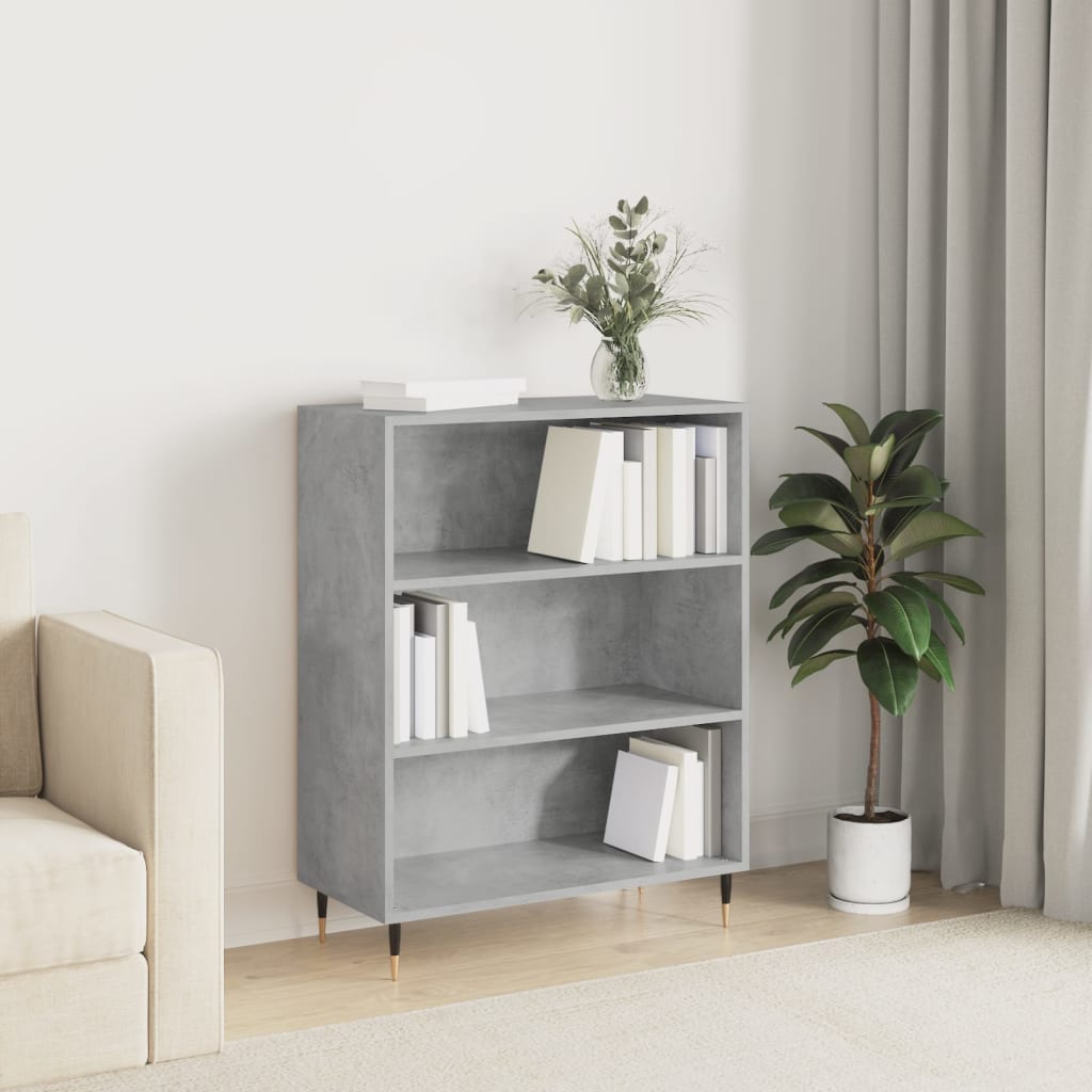 skab 69,5x32,5x90 cm konstrueret træ betongrå
