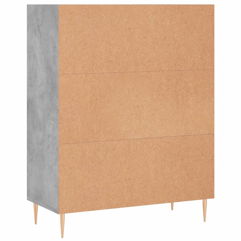 skab 69,5x32,5x90 cm konstrueret træ betongrå